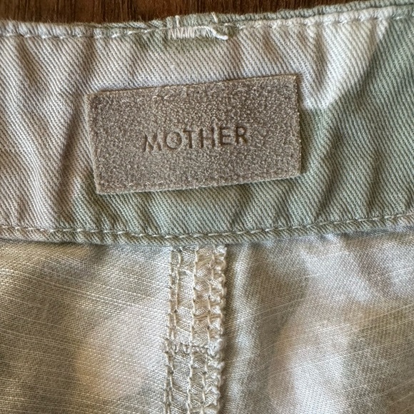 Mother The Shaker Crop Fray Pants Racer Stripe Camo Army Green Desert Print 25 - Picture 13 of 14